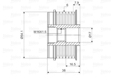 фото thumb №3, Колесо пасове генератора valeo do fiat strada 1.3