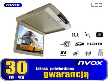 Nvox Monitor для автомобиля подвесного автомобиля 17 дюймов HDMI USB GWAR30