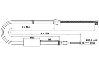 фото thumb №2, Тягa трос гальма ручного ate 107515 8as355665