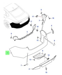 фото thumb №11, Новый оригинальный бампер задний jaguar xf x260 -20