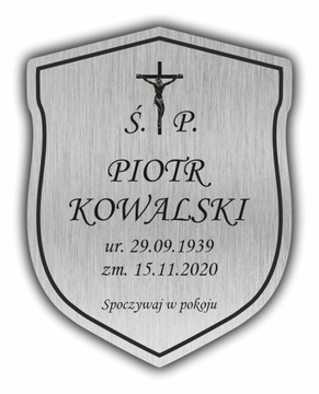 ТАБЛИЧКА МОГИЛЬНАЯ КРЕСТ 25x20 см