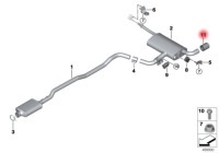 фото thumb №8, Bmw 1 f40, x1 f48 lci захист наконечник вихлоп хром 18308668527, 8668527