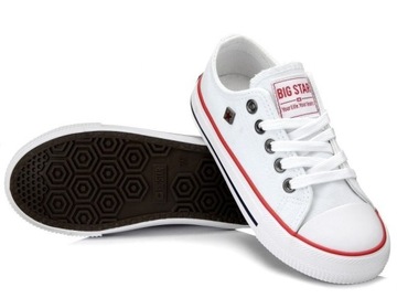 Trampki Big Star FF374200 tenisówki dziecięce białe sznurowane klasyczne 30