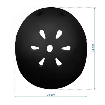 Kask na rower hulajnoge czarny black ochronny M obwód głowy 52-56 cm