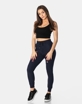 Sportowe Spodnie Dresowe Damskie Cargo 232-2 r L