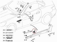 фото thumb №1, Slk slc r172 w172 11-19 кліпси кріпильні поріг оригінальний номер