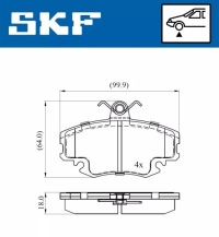 Тормозные колодки ham. dacia/renault logan/sandero/logan/twingo 2 sk vkbp80413 vkbp Цена, фото thumb