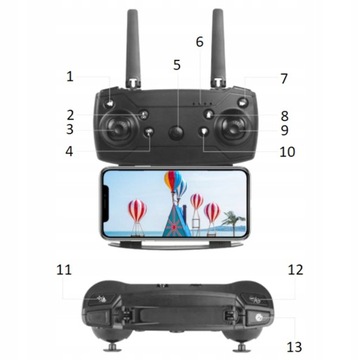 ДРОН ДВЕ HD КАМЕРЫ WIFI ИГРУШКА 2 АККУМУЛЯТОРА 30 МИН