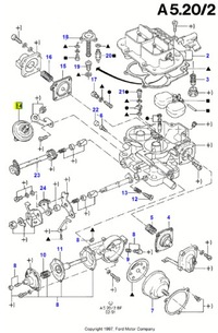 фото thumb №7, Гасник поршневий, карбюратор ford sierra 1987-1993 dd оригінальний номер 6103728