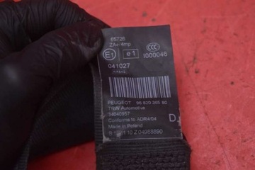 фото thumb №9, Pas безопасности правый перед 9682036580 peugeot 5008 1 i 09-13