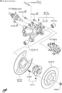 фото thumb №4, Ступица подшипник колёса зад mazda 6 gj универсал cx-5 kf awd kd352615xc оригинал