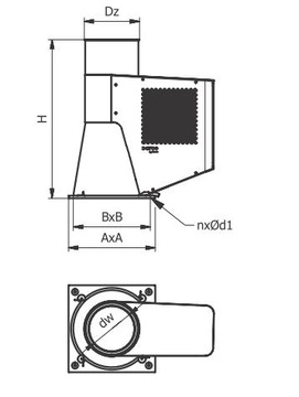 Кожух генератора тяги в дымоходе GCKV 150 DARCO
