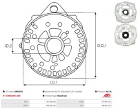 Задняя корпус генератора abr4034 denso magneti marelli as-pl Доставка, фото thumb