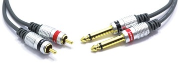 КАБЕЛЬ 2x JACK 6.3 MONO 2X RCA VITALCO MK50 5м