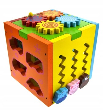 DUŻY EDUKACYJNY SORTER KOSTKA GRUBE KLOCKI