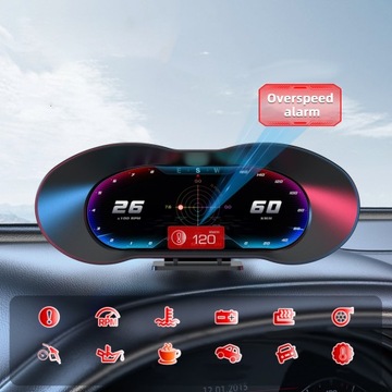 фото thumb №13, P5 цифровий спідометр gps універсальний дисплей head up do автомобіля 8.45 зчеплення hud