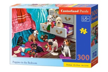 Пазл из 300 деталей. B-030392 Щенки в спальне