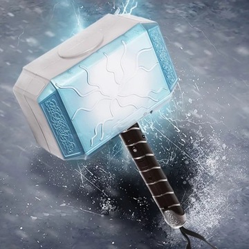 Młot THORA świecący Avengers Mjolnir dźwięk światło młotek replika 24h z PL