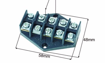 Płytka odgałęźna 5 x 4mm czarna ZPT5-4.0 83004007