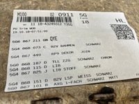 фото thumb №12, Vw golf vii lift обшивка обивка дверь левый задняя задний оригинал