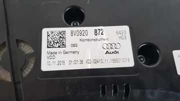 фото thumb №4, Спідометр  прилади audi a3 8v 8v0920872