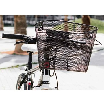 KOSZ NA ROWER - KOSZYK ROWEROWY NA KIEROWNICĘ - METALOWY Z UCHWYTEM