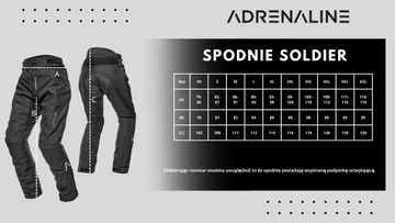 Мотоциклетные штаны ADRENALINE SOLDIER PPE черные M