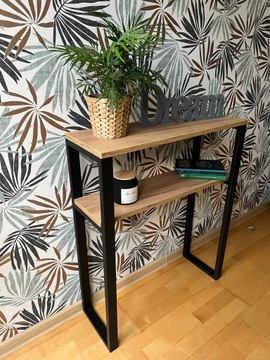 Стол консольный, Стол консольный, Туалетный столик LOFT 80х25х87 Дуб