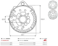 Задні корпус генератора abr0084s bosch as-pl Доставка, фото thumb