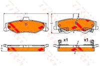 фото thumb №1, Trw комплект гальмівних колодок ham. задня chevrolet camaro 3.8/