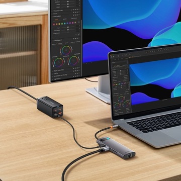 Адаптер BASEUS HUB 8in1 Type C — 3x USB3.0 PD Адаптер HDMI RJ45 SD/TF