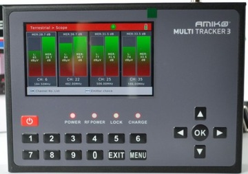 Измеритель сигнала для настройки ТВ-антенны DVB-T2 SAT DVB-S2 DVB-C Amiko Combo