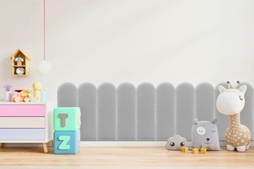 Мягкие панели Велюр FENCE 20x60 Цвет СЕРЫЙ Мягкие ограждения