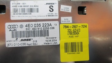 фото thumb №5, Audi a8 s8 d3 wzmacnicz 4e0035223a bose