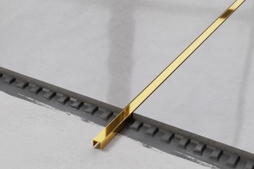 Listwa C stalowa dekoracyjna kolor złoty polerowany 20mm 270cm
