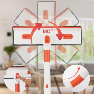 MOP MYJKA DO OKIEN SZYB LUSTER OKNA SZYB ŚCIĄGACZKA MIKROFIBRA 2.1M 2W1
