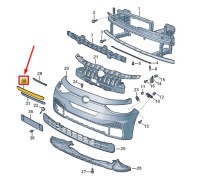 фото thumb №1, Vw id.3 e11 передняя часть бампер радар датчик trim 10a807185c3j