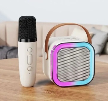 ПОРТАТИВНЫЙ ДИНАМИК BLUETOOTH КАРАОКЕ RGB МИКРОФОН USB SD МИНИ-ГНЕЗДЬ