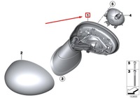 фото thumb №9, Mini cabrio r57 передня частина left mirror housing lhd 7417465 51167417465