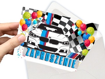 ZAPROSZENIE BMW M3 ALPINA NA URODZINY DZIECKA + KOPERTA GRATIS