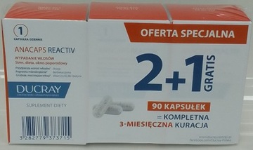 Ducray ANACAPS REACTIV 2+1 90kaps.nowa formuła