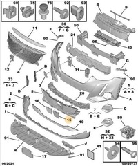 фото thumb №3, Заглушка радара бампера peugeot