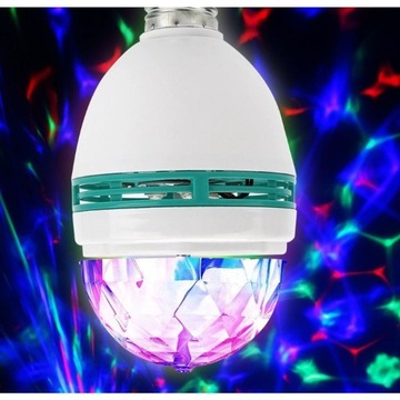 Светодиодная лампа Mini Party Disco, вращающаяся на 360°, диско-светильник E27 3 Вт