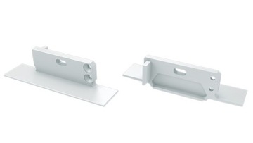 Zaślepka aluminiowa Biała Lewa do profilu LED ZATI do płyt GK i gipsowania