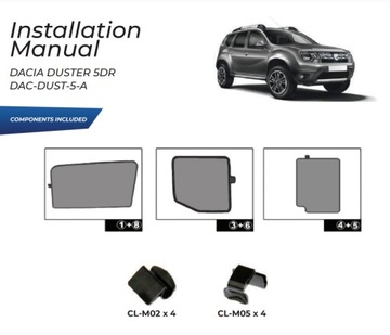 фото thumb №15, Шторки защитные накладки dacia duster 10-18 защитные накладки ролеты солнцезащитный