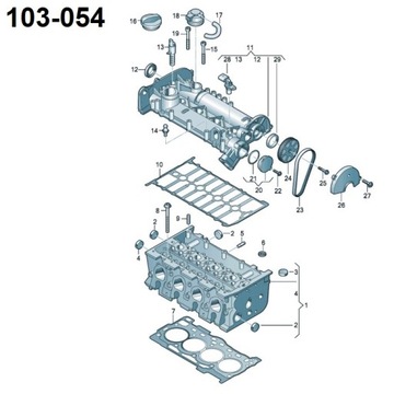 фото thumb №11, Набор распределительный вал 1,4 tsi czda з насос i винтами volkswagen vw оригинальный номер оригинал