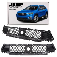 фото thumb №1, Решітка радіатора бампера перед з заглушка радара 68288045ab jeep cherokee v kl 18-23