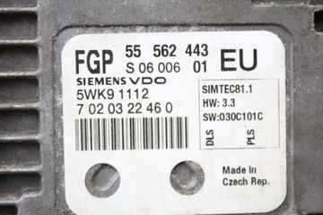 фото thumb №7, Иммобилайзер компьютер набор 55562443eu 5wk91112 13193084pb opel vectra c 2.2