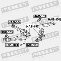 фото thumb №12, Сайлентблок шкворень заднего honda stream almas rn1 2001-2006 jp febest