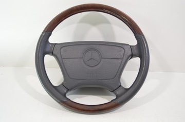 фото thumb №16, Кермо шкіра дерево mercedes w140 c140 s клас рестайлінг графітова сірий